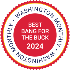 2024-25 Washington Monthly Best Bang for the Buck (Red)Badge.
